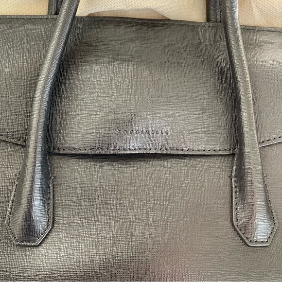 Coccinelle Black Leather Office Bag with laptop compartment - Picture 3 of 17